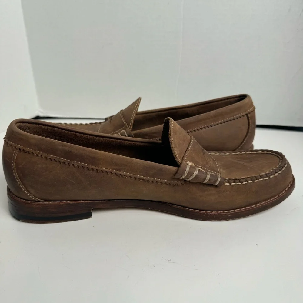 J. Crew Men’s Camden Distressed Leather Penny Loafers